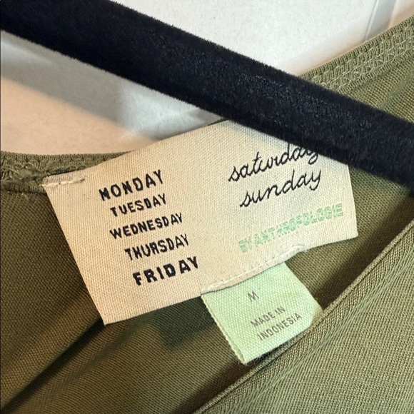 Anthropologie Brand Saturday Sunday | Olive Green Sleeveless Jumpsuit Romper - M - Picture 2 of 6